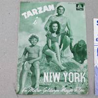 Tarzan i Now York, gammel filmprogram.